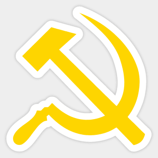 Hammer and Sickle Yellow Sticker